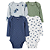 Kit Body Manga Longa Azul Florido - Imagem 1