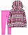 Blusa de Frio Fleece Marrom e Rosa e Legging Rosa - Imagem 1