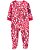 Macacão Fleece Rosa com Flores de Ziper com Pé - Imagem 2