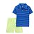 Camiseta Polo Azul e Shorts Verde - 2 anos - Imagem 1