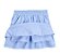 Camiseta Listrada e Shorts Saia Azul - 3 meses - Imagem 2
