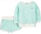 Blusa Manga Longa e Shorts Moletinho Azul Claro  - 12 meses - Imagem 1