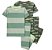 Pijama 2 Camisetas e 2 Calcas Verde Jacare - 12 meses - Imagem 1