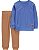 Blusa Azul Manga Longa e Calca com Bolso Lateral - 24 meses - Imagem 1