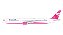 Gemini200 1:200 Delta Air Lines B767-400ER N845MH (pink plane/breast cancer) (pré-venda) - Imagem 1