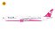 Gemini200 1:200 Delta Air Lines B767-400ER N845MH (pink plane/breast cancer (flaps)) (pré-venda) - Imagem 1