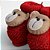 Kit 2 Sapatinhos Bebê de Tricô c/ Aplicação 3D Urso Recém-nascido - Imagem 3