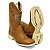 Bota Texana Americana Sola Bege Bandeira - Imagem 3