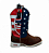Bota Texana Country Americana Sola Branca com Bainha e Faca - Imagem 2