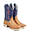 Bota Texana Country Estilo Avestruz Bandeira USA Sola Bege - Imagem 4