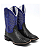 Bota Texana Azul e Preta Avestruz - Imagem 1