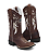 Bota Texana Bordado Mandala Couro Crazy Horse Feminina - Imagem 3