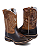 Bota Texana Country Sola Jump Couro Marrom Reforçada - Imagem 3