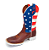 Bota Texana - Bandeira USA - Sola Branca - Imagem 3