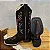 Bota Texana Bordado Cruz Branca Couro Crazy Preto - Imagem 2