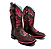 Bota Texana Feminina Senhora Aparecida Rosa Bainha e Faca - Imagem 1