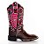 Bota Texana Com Faca Bainha Rosa 100% Couro - Imagem 4