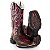 Bota Texana Com Faca Bainha Rosa 100% Couro - Imagem 5
