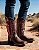 Bota Texana Com Faca Bainha Rosa 100% Couro - Imagem 2