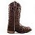 Bota Feminina Texana De Couro Laser e Brilho Gliter - Imagem 3
