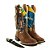 Bota Texana Country Nossa Senhora Aparecida Couro Marrom com Bainha Faca Retiravel - Imagem 4