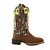 Bota Texana Country Nossa Senhora Aparecida Couro Marrom com Bainha Faca Retiravel - Imagem 3