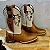 Bota Texana Nelore Bainha Faca Couro Fossil - Imagem 1