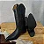 Texana Bico Fino - Couro Látego Preto | Bordado Preto Produto sob encomenda. - Imagem 2