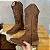 Texana Bico Fino Com Strass - Couro Marrom | Bordados Marrom Produto sob encomenda. - Imagem 2