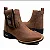 Botina Country Americana Couro Marrom Com Bainha e Canivete - Imagem 1