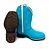 Bota Texana Nuvem Infantil - Couro Flay Azul Céu | Bordado Azul Produto sob encomenda. - Imagem 2