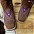 Bota Texana Florência - Couro Marrom Nescau | Bordado Roxo e Branco Produto sob encomenda. - Imagem 2