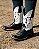 Bota Texana Couro Nelore Preto e Branco - Imagem 7