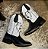 Bota Texana Couro Nelore Preto e Branco - Imagem 2