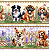 Tricoline digital Cãozinhos (0,55cm x 1,50 de largura) - Imagem 1