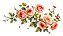 Decalques para tecido DTF Rosas 1 (27cm x 12cm) - Imagem 1