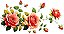Decalques para tecido DTF Rosas 2 (27cm x 12cm) - Imagem 1