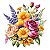 Decalque floral 1 (12cm x 12cm aproximadamente) - Imagem 1