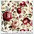 Tricoline floral para compose Bordô (55cm x 1,50) - Imagem 1
