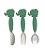Kit com Faca, Garfo e Colher 3 Pcs em Silicone e Inox - Imagem 2