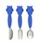 Kit com Faca, Garfo e Colher 3 Pcs em Silicone e Inox - Imagem 4