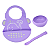 Kit de Introdução Alimentar com Tigela e Colher/Espátula e Babador - Imagem 7