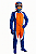 Macacão Acolchoado Modelo Astra 1 - Cor 1: Azul Royal Cor 2: Laranja Cor 3: Branco - Imagem 1