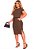 Vestido Canelado De Ribana Moda Feminina Roupa Com Estilo - Imagem 6