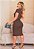Vestido Canelado De Ribana Moda Feminina Roupa Com Estilo - Imagem 7