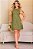 Vestido Feminino Canelado Evasê com Botões Decorativos - Imagem 1