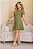 Vestido Feminino Canelado Evasê com Botões Decorativos - Imagem 3