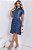 Vestido Chemise Moda Feminina Jeans Botões Casual Evangélica - Imagem 5