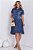 Vestido Chemise Moda Feminina Jeans Botões Casual Evangélica - Imagem 6