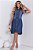 Vestido Chemise Moda Feminina Jeans Botões Casual Evangélica - Imagem 7